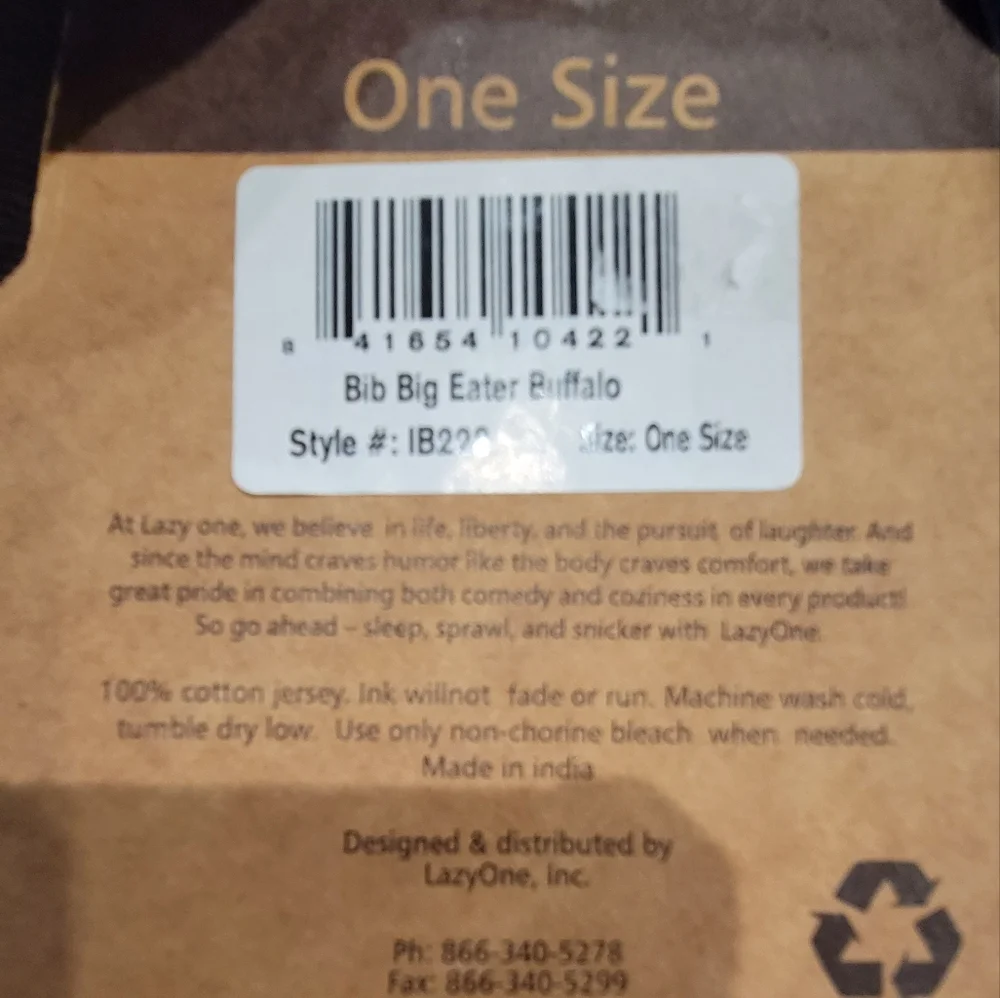 Lazy One Pull-Over Bib Big Eater
